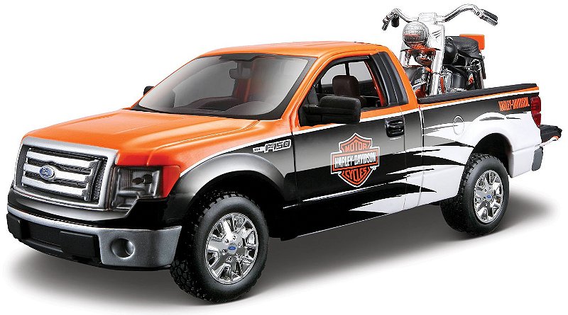 FORD F-150 + MOTO HARLEY FLH DUO GLIDE 1/24