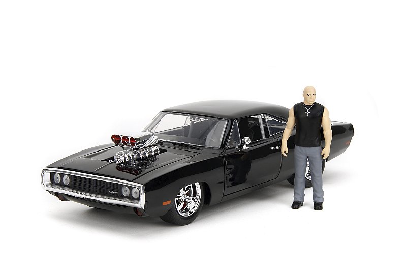 1/24 1970 DODGE CHARGER STREET COM BONECO TORETTO VELOZES E FURIOSOS
