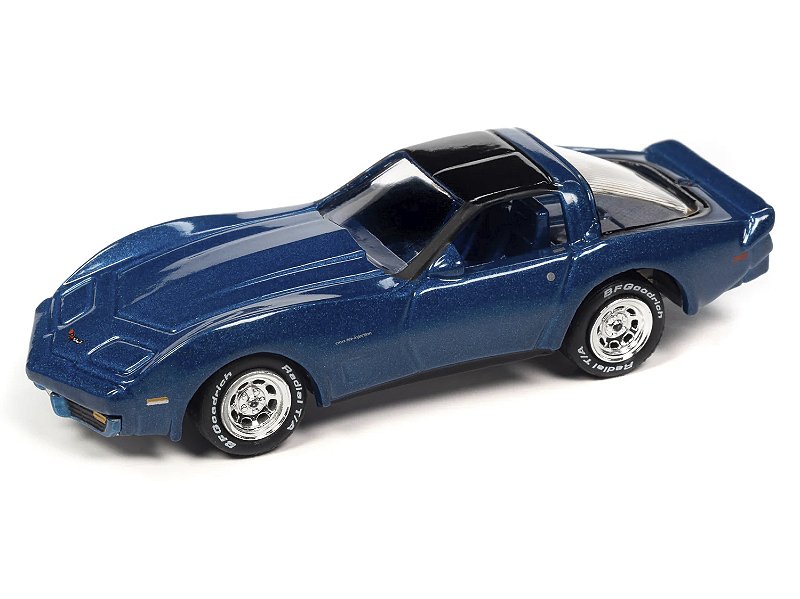 1/64 JOHNNY LIGHTNING 1982 CHEVROLET CORVETTE BLUE