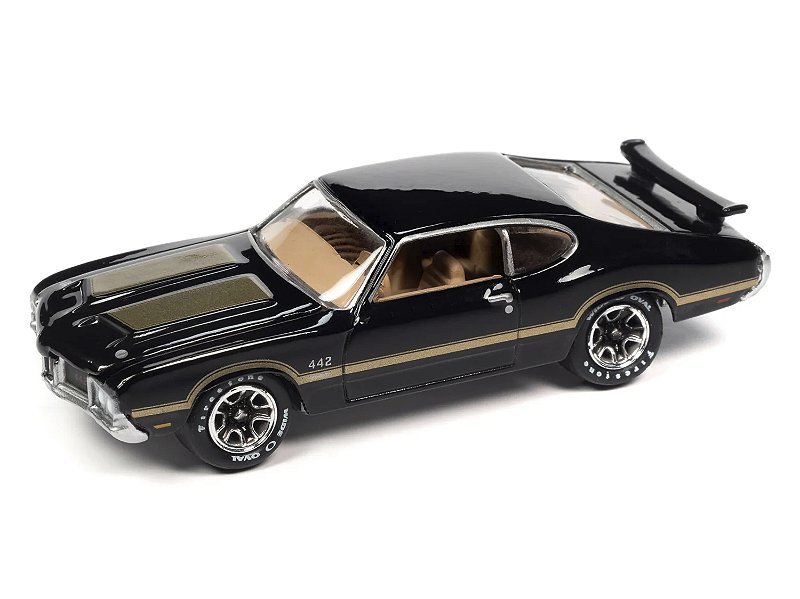 1/64 JOHNNY LIGHTNING 1972 OLDSMOBILE 442 W30 BLACK
