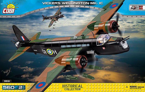 AVIÃO BOMBARDEIRO BRITANICO VIKKERS WELLINGTON MK.1C BLOCOS PARA MONTAR COM 560 PCS