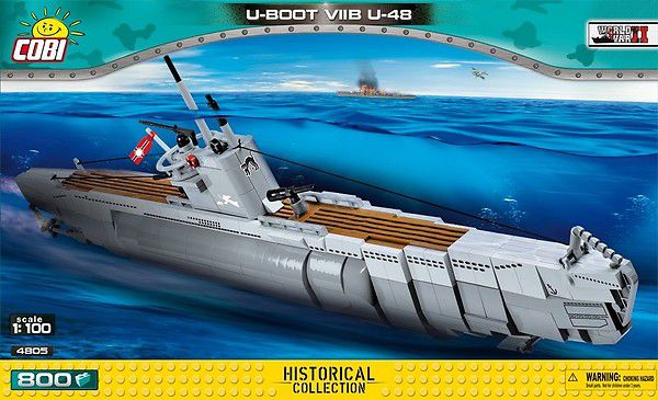 SUBMARINO ALEMÃO U-BOOT U-48 VII B BLOCOS PARA MONTAR COM 800 PCS