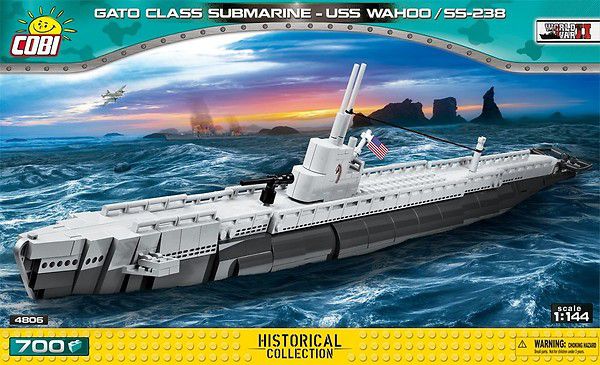 SUBMARINO AMERICANO USS WAHOO GATO CLASS BLOCOS PARA MONTAR COM 700 PCS