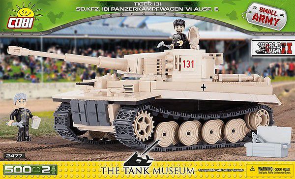 TANQUE PZKPFW VI TIGER NO 131 BLOCOS PARA MONTAR COM 500 PÇS