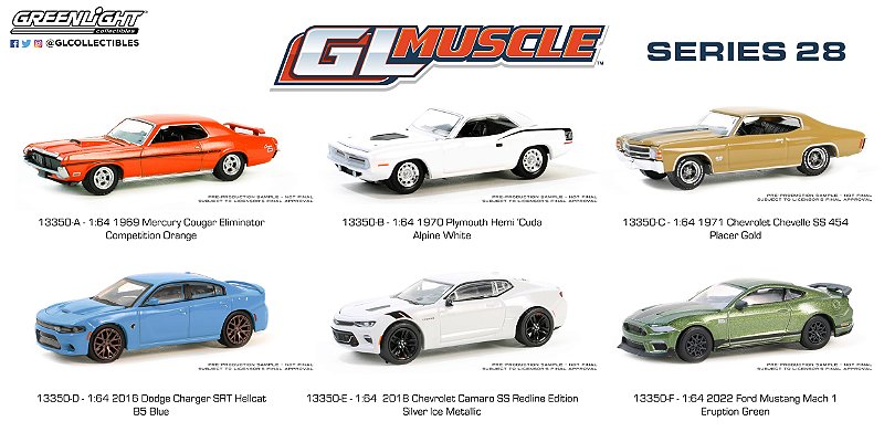 1/64 GREENLIGHT SORTIMENTO GL MUSCLE SERIES 28