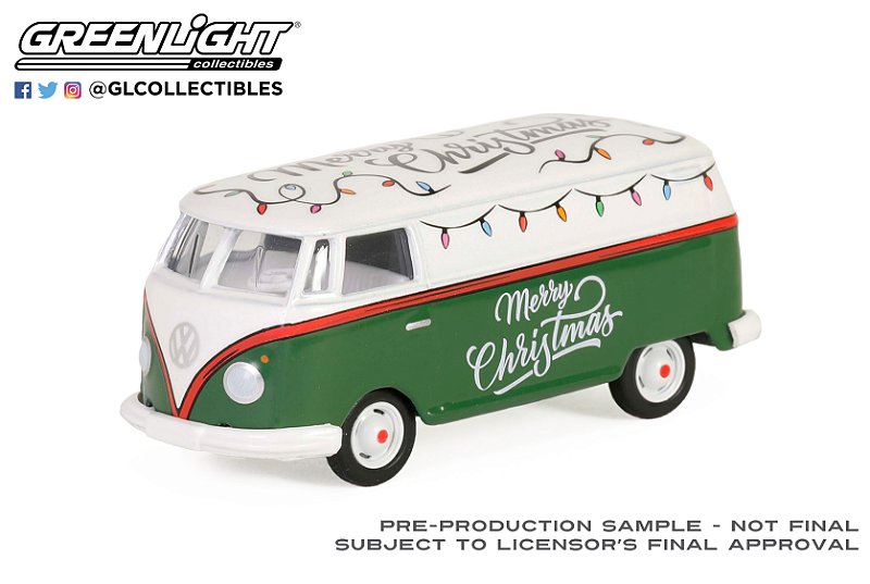 1/64 GREENLIGHT VW KOMBI TYPE 2 PANEL VAN CHRISTMAS 2024
