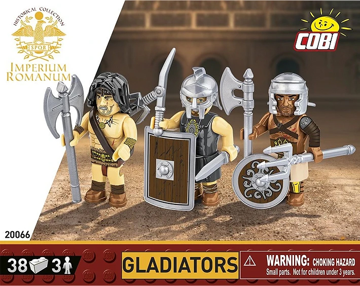 BONECOS GLADIADORES IMPÉRIO ROMANO BLOCOS PARA MONTAR