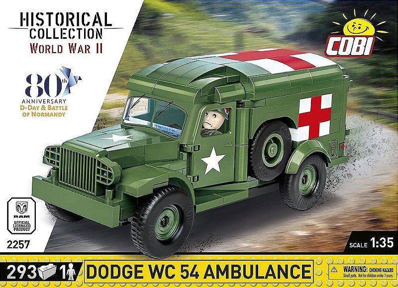 1942 DODGE WC AMBULANCIA MILITAR BLOCOS PARA MONTAR COM 293 PCS
