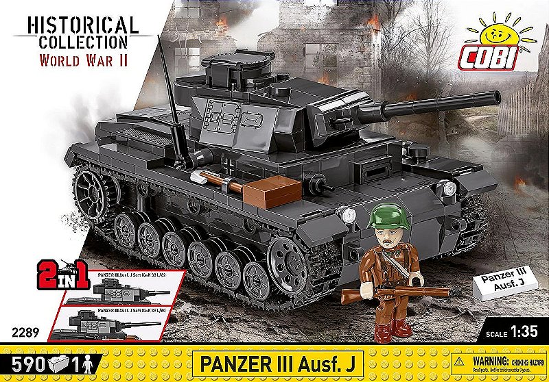 TANQUE MILITAR PANZER III AUSF. J BLOCOS PARA MONTAR COM 590 PCS