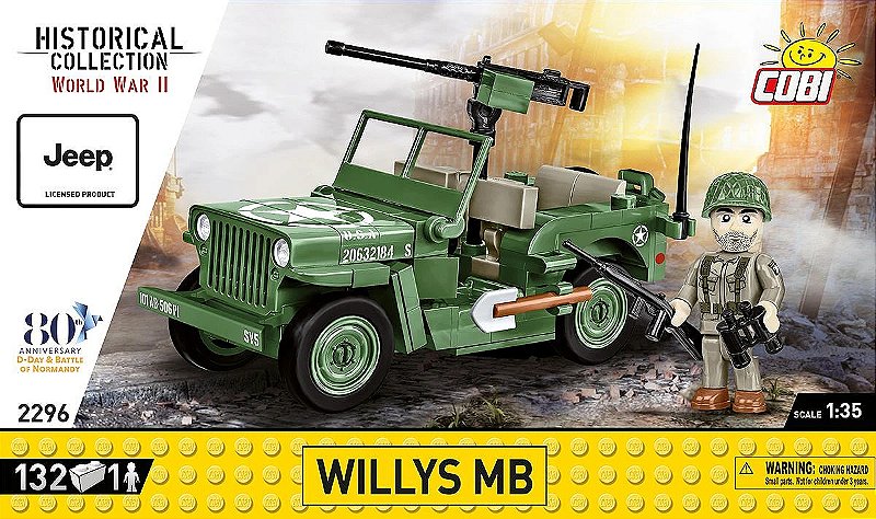 JEEP MILITAR WILLYS MB BLOCOS PARA MONTAR COM 132 PCS
