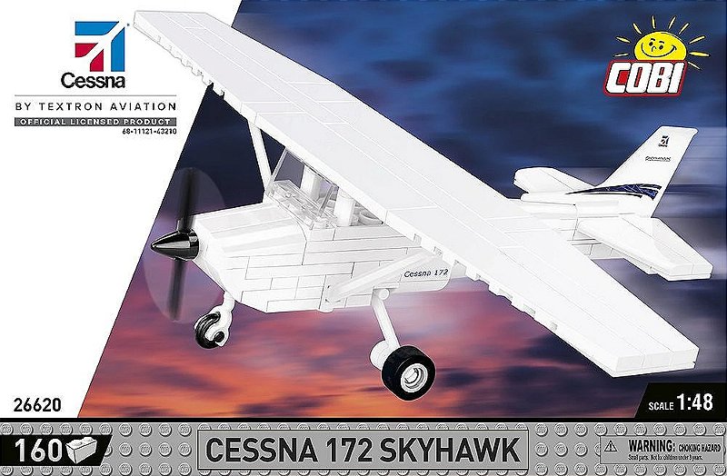 AVIÃO CESSNA 172 SKYHAWK  BLOCOS PARA MONTAR COM 160 PCS