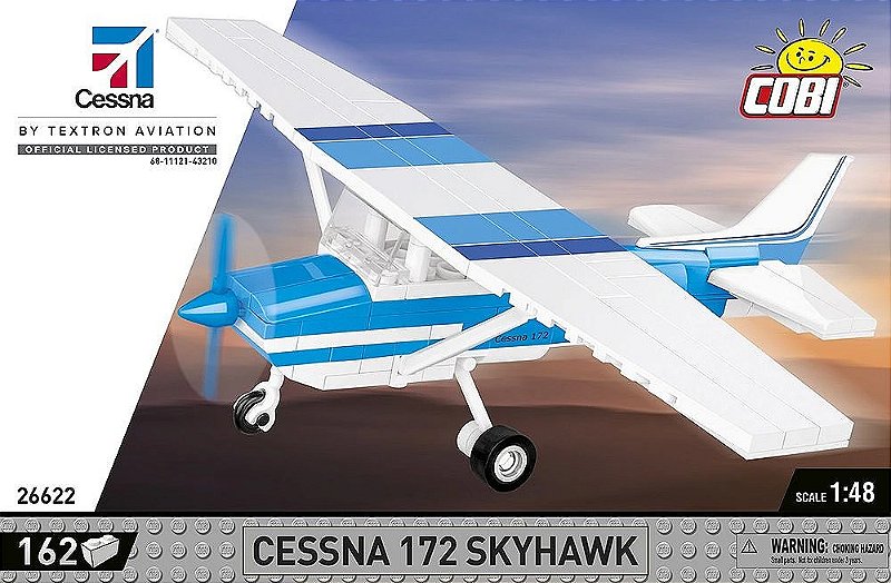 AVIÃO CESSNA 172 SKYHAWK  BLOCOS PARA MONTAR COM 162 PCS