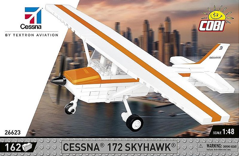 AVIÃO CESSNA 172 SKYHAWK  BLOCOS PARA MONTAR COM 162 PCS
