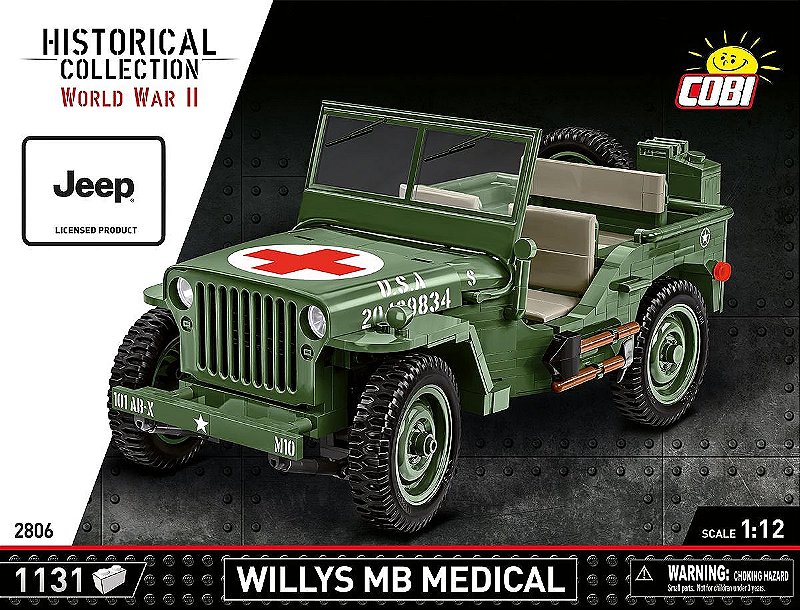 JEEP WILLYS MÉDICO BLOCOS PARA MONTAR COM 1131 PCS
