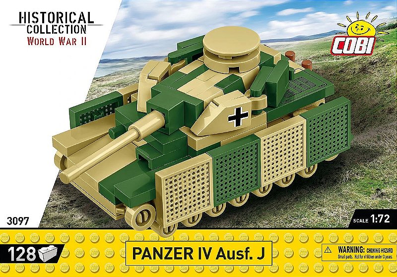 TANQUE MILITAR ALEMÃO PANZER IV AUSF.J BLOCOS PARA MONTAR COM 128 PCS