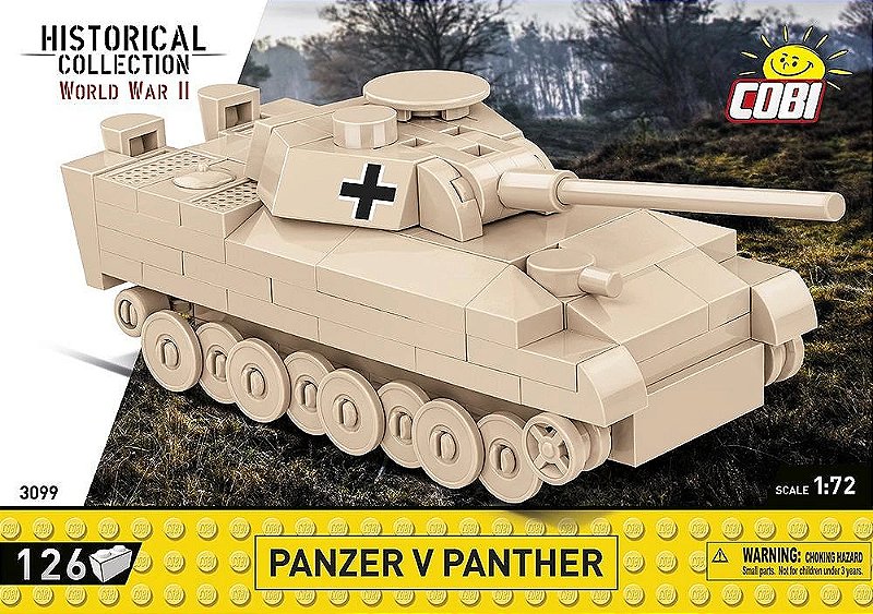TANQUE MILITAR ALEMÃO PANZER V PANTHER BLOCOS PARA MONTAR COM 126 PCS