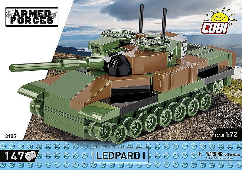 TANQUE MILITAR ALEMÃO LEOPARD BLOCOS PARA MONTAR COM 147 PCS