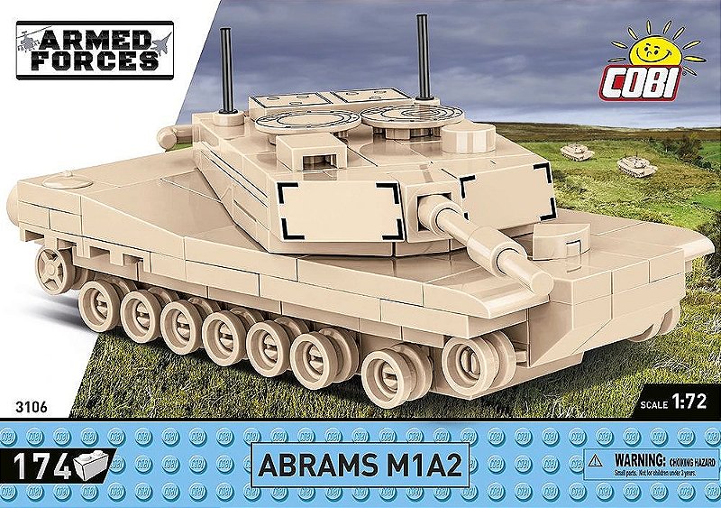 TANQUE MILITAR AMERICANO ABRAMS M1A2 BLOCOS PARA MONTAR COM 174 PCS