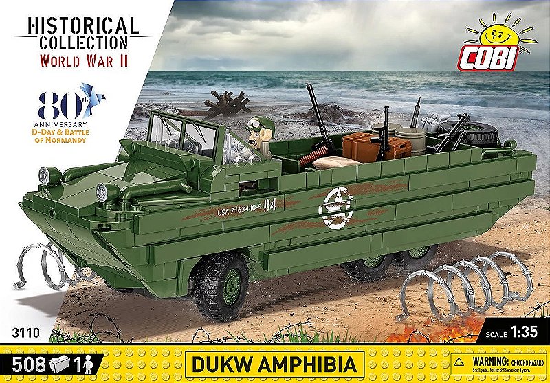 VEICULAR MILITAR AMERICANO ANFIBIO BLOCOS PARA MONTAR COM 508 PCS