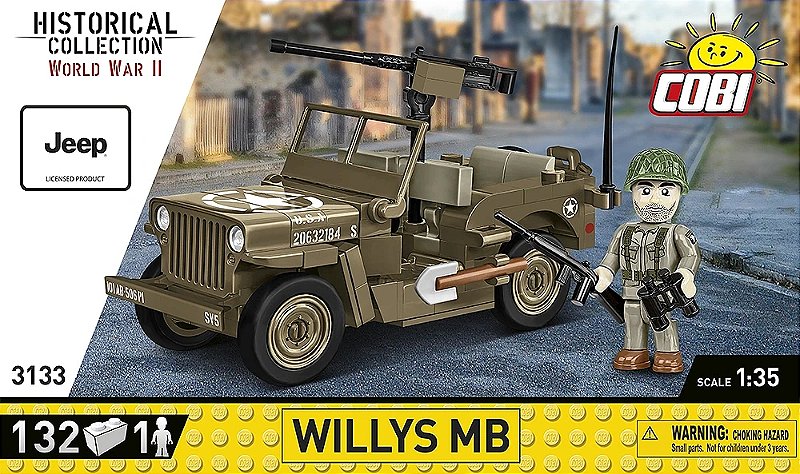 JEEP WILLYS  BLOCOS PARA MONTAR COM 132 PCS