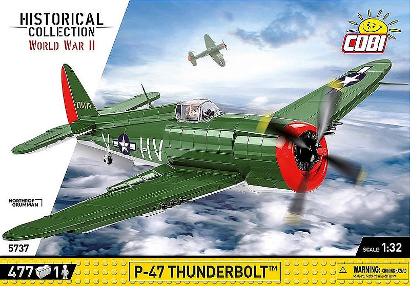 AVIÃO DE CAÇA AMERICANO P-47 THUNDERBOLT BLOCOS PARA MONTAR COM 477 PCS
