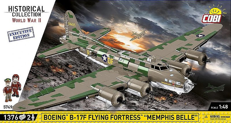 AVIÃO BOMBARDEIRO AMERICANO B-17F MEMPHIS BELLE BLOCOS PARA MONTAR COM 1376 PCS