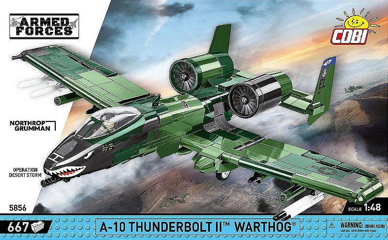 AVIÃO MILITAR AMERICANO A-10 WARTHOG THUNDERBOLT II BLOCOS PARA MONTAR COM 667 PCS
