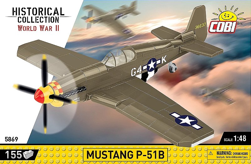 AVIÃO MILITAR AMERICANO P-51B MUSTANG BLOCOS PARA MONTAR COM 155 PCS