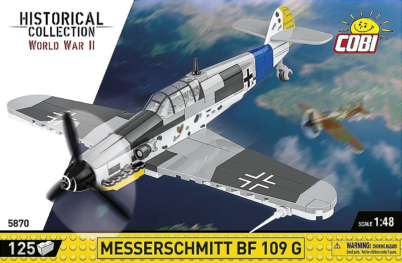 AVIÃO MILITAR ALEMÃO MESSERCHMITT BF 109 G BLOCOS PARA MONTAR COM 125 PCS
