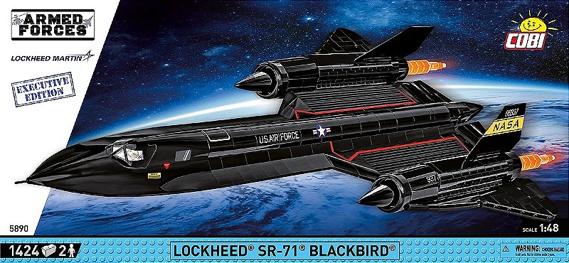 AVIÃO MILITAR AMERICANO SR-71 BLACKBIRD EDIÇÃO DE EXECUTIVO BLOCOS PARA MONTAR COM 1424 PCS