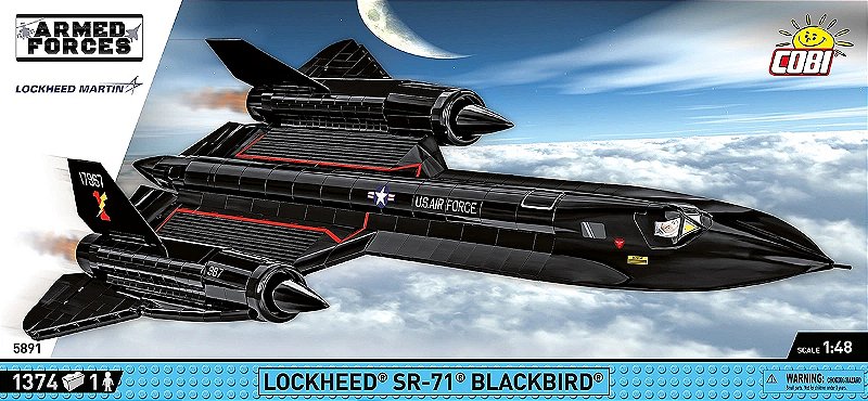 AVIÃO MILITAR AMERICANO SR-71 BLACKBIRD BLOCOS PARA MONTAR COM 1374 PCS