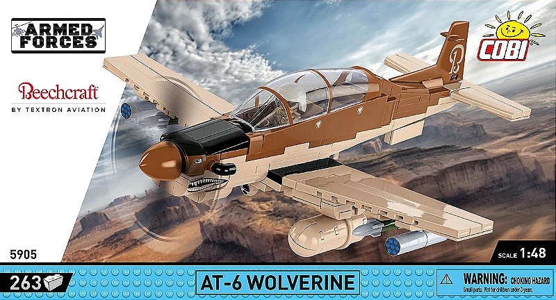AVIÃO MILITAR AMERICANO AT-6 WOLVERINE BLOCOS PARA MONTAR COM 263 PCS