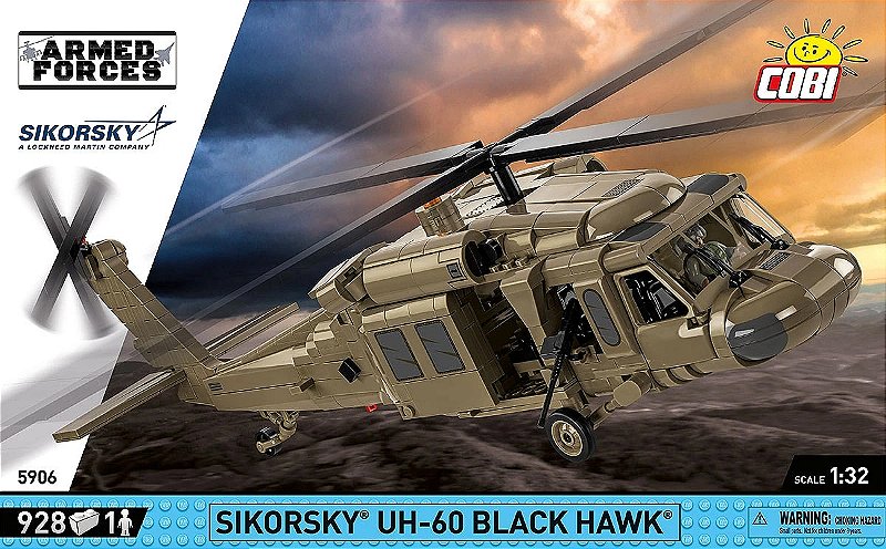 HELICÓPTERO MILITAR AMERICANO BLACK HAWK UH-60 BLOCOS PARA MONTAR COM 928 PCS