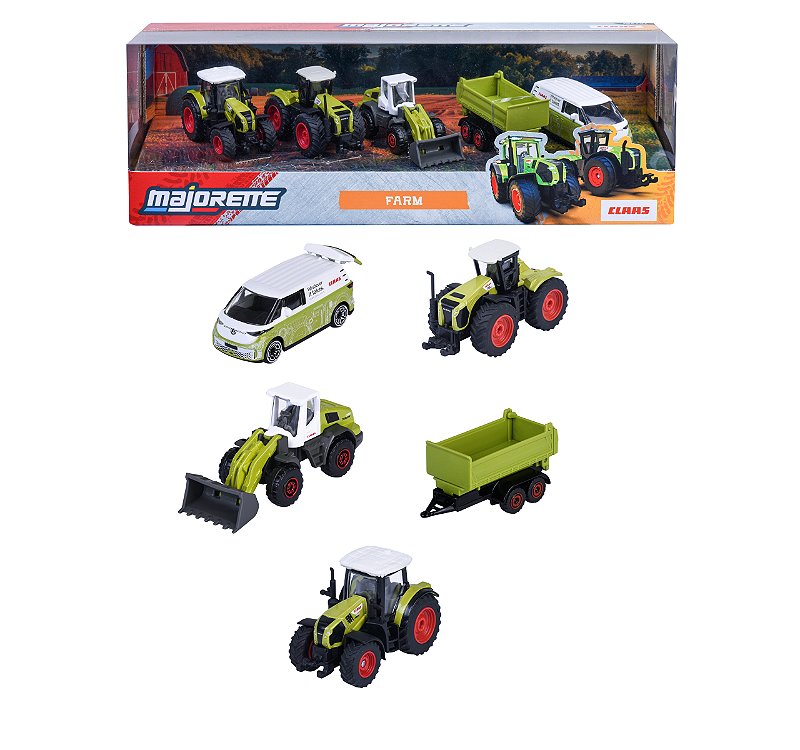 1/64 MAJORETTE GIFTPACK 5 VEICULOS CLAAS FARM