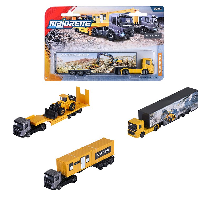 1/64 MAJORETTE SORTIMENTO VOLVO CONSTRUCTION TRANSPORTER