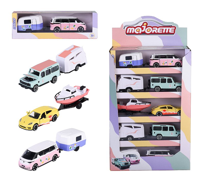 1/64 MAJORETTE TRAILER PINK DRIVEZ