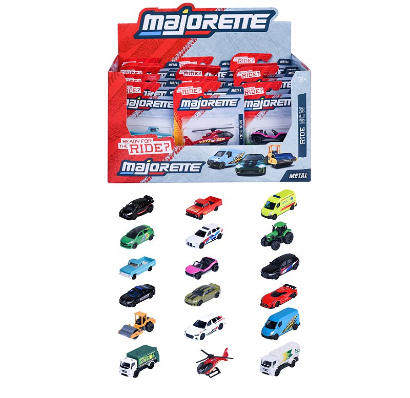 1/64 MAJORETTE SORTIMENTO STREET CARS DISPLAY COM 36 PEÇAS