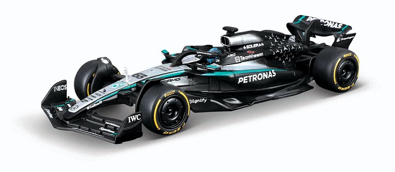 1/43 F-1 2025 MERCEDES - AMG W16 #63 RUSSELL COM PILOTO