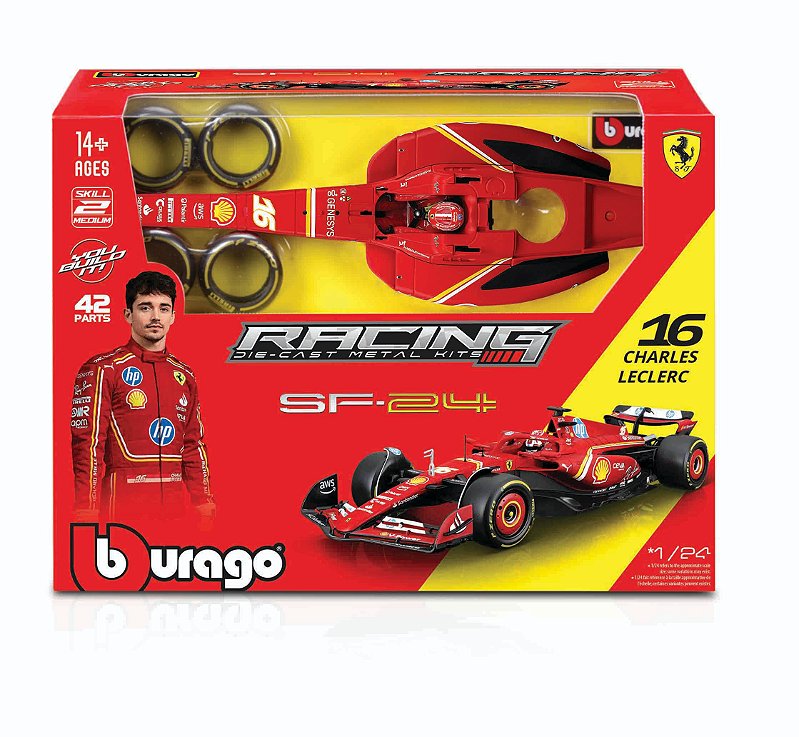 1/24 KIT EM METAL PARA MONTAR F-1 2024 FERRARI SF-24 #16 LECLERC