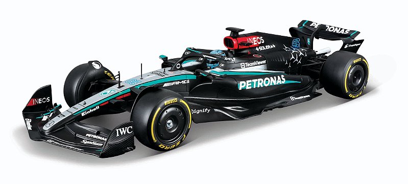 1/24 F-1 2024 MERCEDES-AMG W15 #63 RUSSELL COM PILOTO