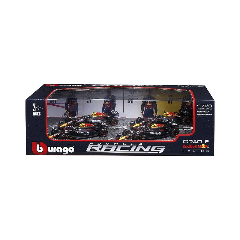 1/43 F-1 RED BULL RACING PACK COM 4 CARROS CAMPEÕES VERSTAPPEN