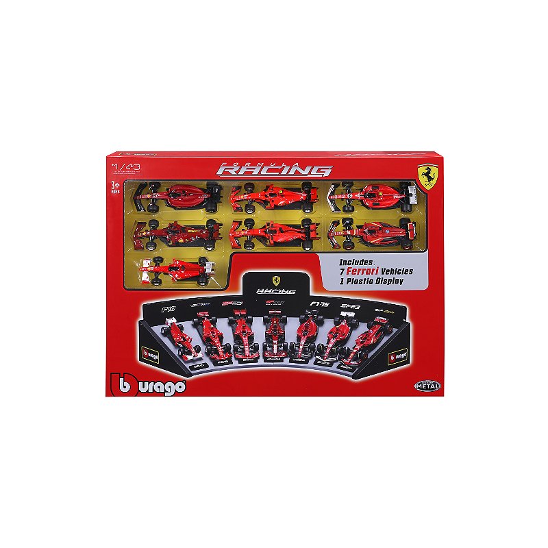 1/43 SET CONJUNTO COM 7 CARROS F-1 FERRARI