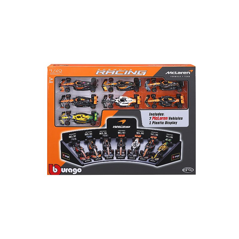 1/43 SET CONJUNTO COM 7 CARROS F-1 MCLAREN