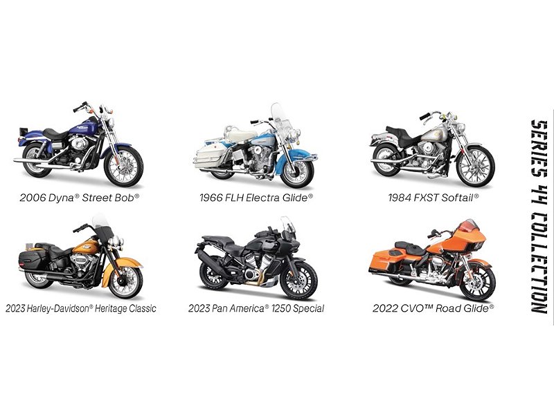 1/18 MOTOS HARLEY DAVIDSON SERIE 44