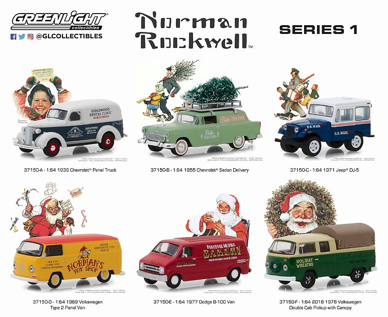 NORMAN ROCKWELL DELIVERY VEHICLES SERIE 1 1/64
