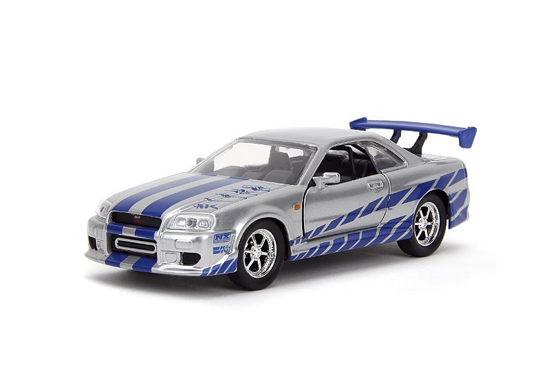 1/32 2002 NISSAN SKYLINE PRATA/ZUL VELOZES E FURIOSOS