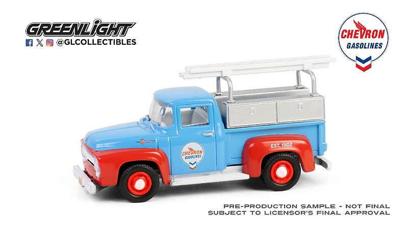 1/64 GREENLIGHT 1956 FORD F-100 WITH TOOLS CHEVRON SPECIAL EDITION SERIES 1