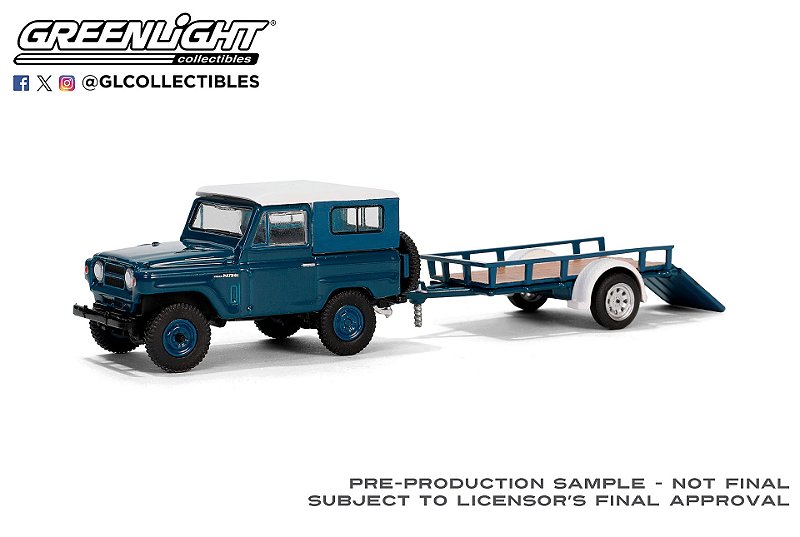 1/64 GREENLIGHT 1961 NISSAN PATROL + TRAILER HITCH & TOW 31