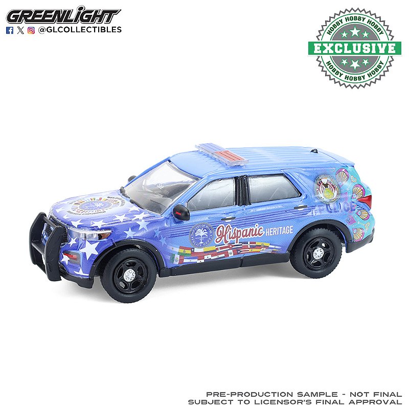 1/64 GREENLIGHT 2022 FORD INTERCEPTOR MIAMI POLICE HISPANIC HERITAGE