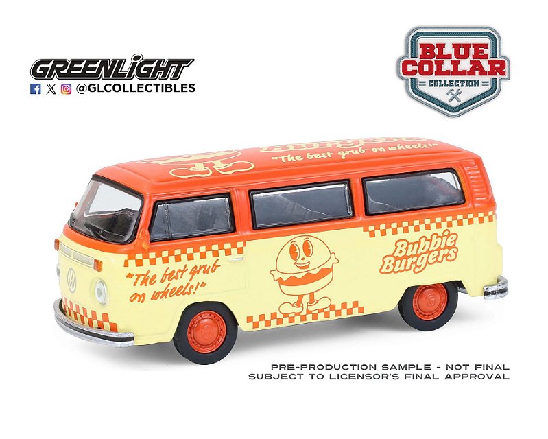 1/64 GREENLIGHT 1975 VOLKSWAGEN KOMBI 2 FOOD TRUCK BLUECOLLAR COLLECTION SERIES 14 (GRECAR1/64)